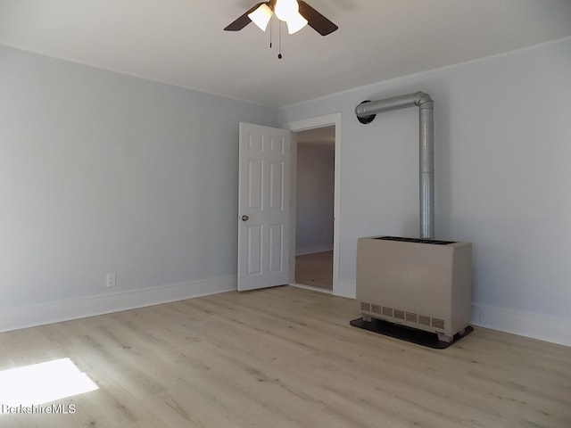 115 Commercial St, Adams, MA 01220 - unfurnished room featuring baseboards, ceiling fan, and wood finished floors