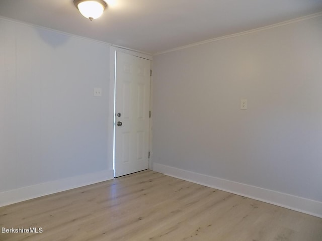 115 Commercial St, Adams, MA 01220 - unfurnished room featuring light wood-style floors, ornamental molding, and baseboards