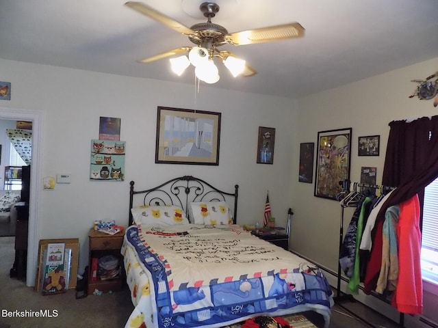 115 Commercial St, Adams, MA 01220 - carpeted bedroom featuring ceiling fan