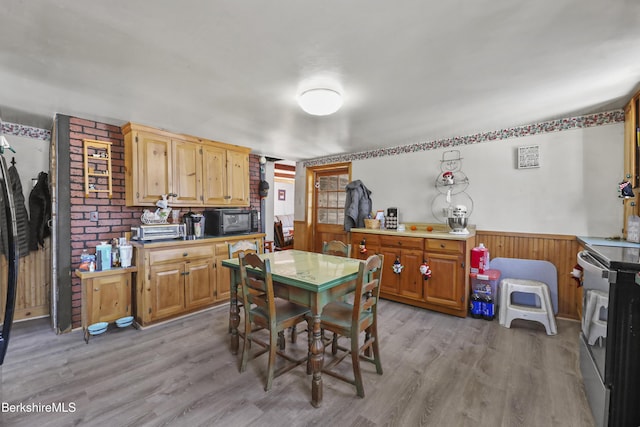 dining area featuring light hardwood / wood-style flooring