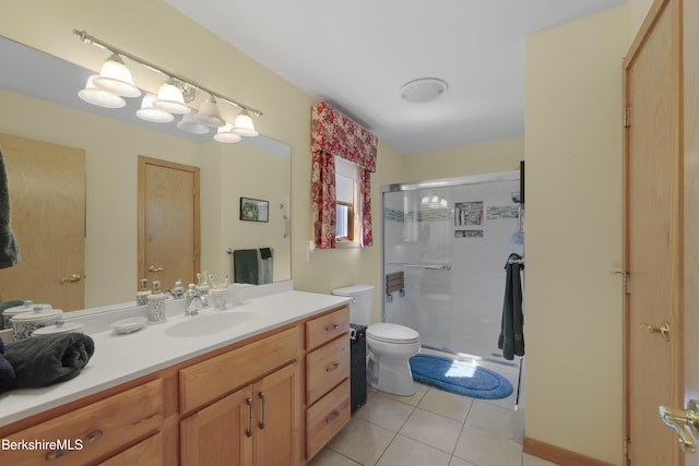 83 Hancock Rd, Pittsfield, MA 01201 - full bathroom with a stall shower, vanity, and tile patterned floors