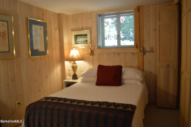 113 Iroquois Ave, Becket, MA 01223 - bedroom with wood walls