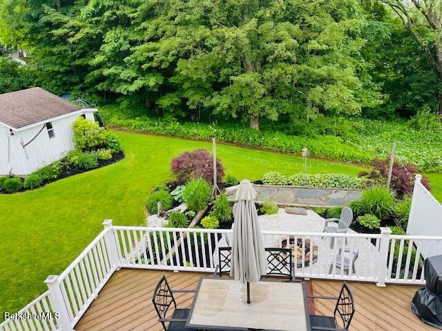 60 Summer St, Lanesborough, MA 01237 - deck with a yard