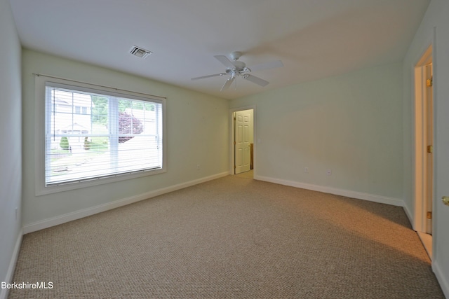 33 Alpine Trl, Pittsfield, MA 01201 - unfurnished room with light colored carpet, a ceiling fan, and baseboards