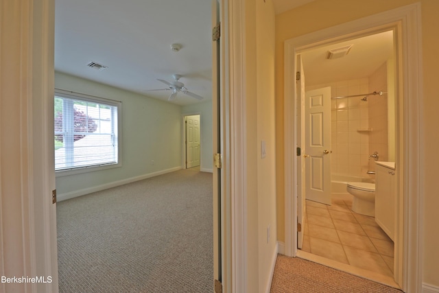 33 Alpine Trl, Pittsfield, MA 01201 - corridor with light colored carpet, baseboards, and light tile patterned floors