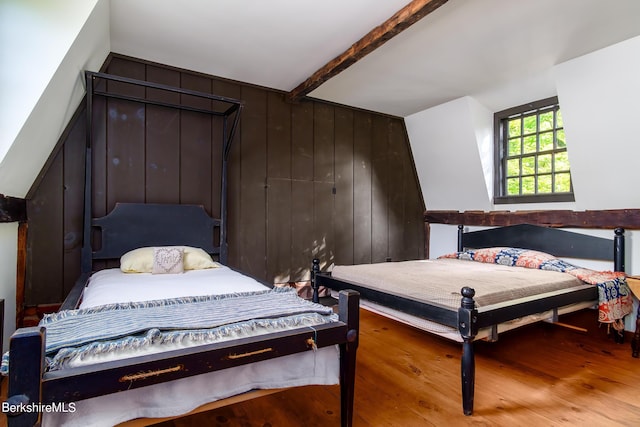 196 S St, Williamstown, MA 01267 - bedroom with beamed ceiling and wood finished floors