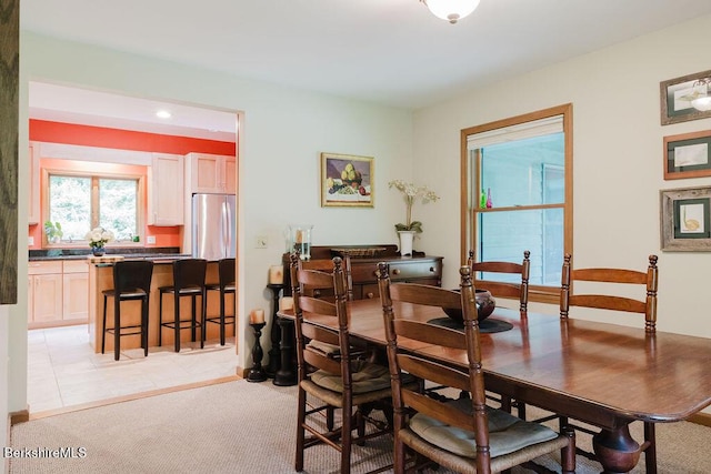 126 Christian Hill Rd, Great Barrington, MA 01230 - dining space featuring light carpet and recessed lighting