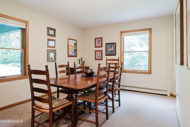 126 Christian Hill Rd, Great Barrington, MA 01230 - carpeted dining room featuring a baseboard radiator and baseboards