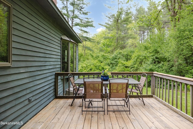 126 Christian Hill Rd, Great Barrington, MA 01230 - wooden deck with outdoor dining space
