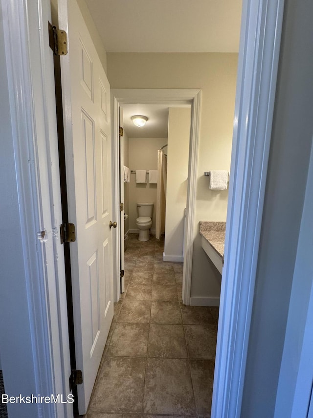 37 Corey Rd Unit 526, Hancock, MA 01237 - full bath with vanity, tile patterned floors, and a shower with curtain
