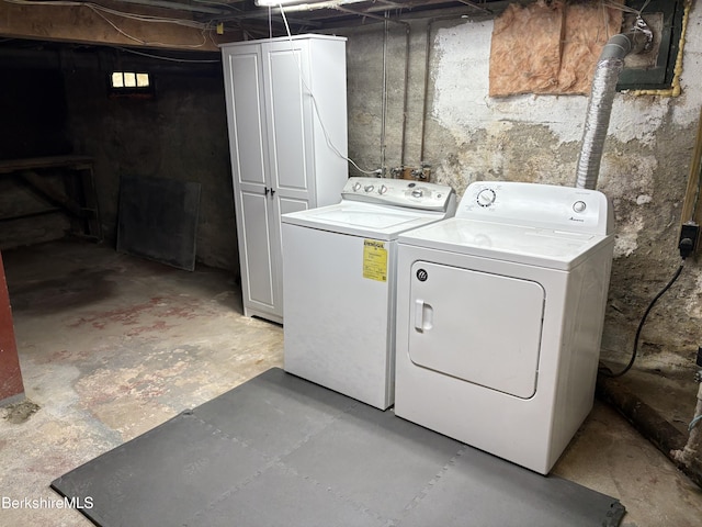 800 Simonds Rd, Williamstown, MA 01267 - washroom with separate washer and dryer and cabinet space