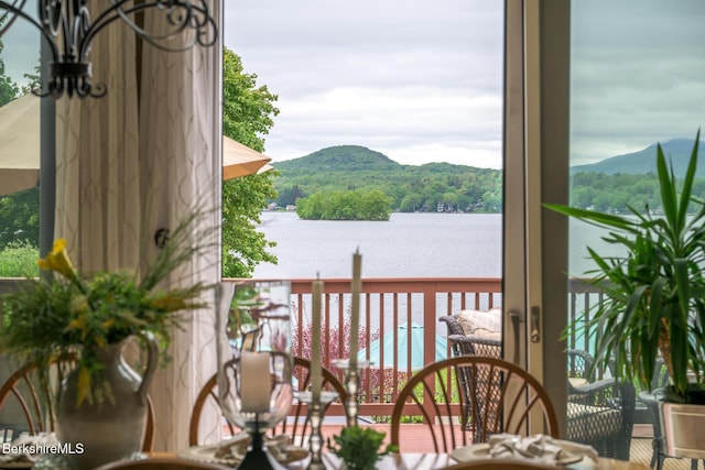 140 Hancock Rd, Pittsfield, MA 01201 - balcony featuring a water and mountain view and a view of trees