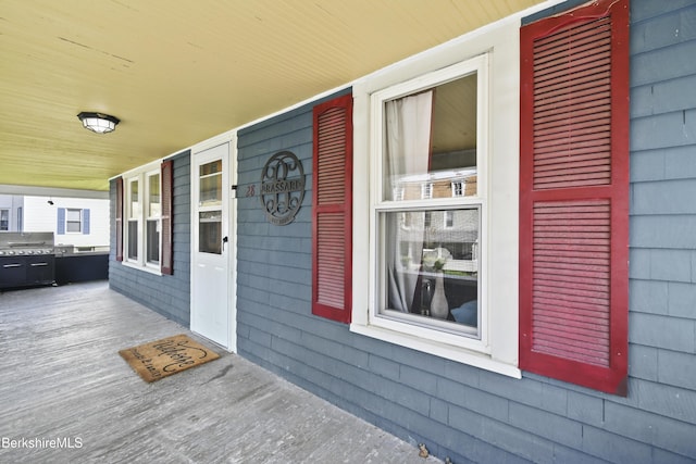 exterior space with covered porch