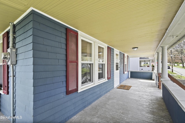 exterior space featuring covered porch