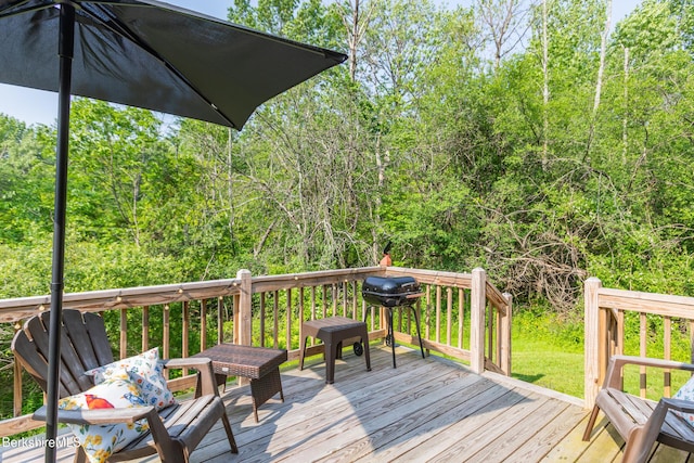 37 Corey Rd Unit 85, Hancock, MA 01237 - wooden terrace featuring grilling area