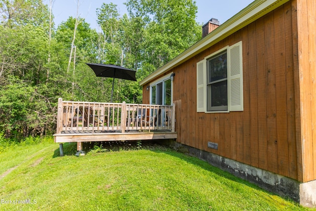 37 Corey Rd Unit 85, Hancock, MA 01237 - view of grassy yard featuring a deck