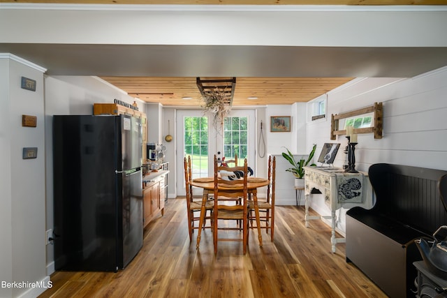 59 Orchard Rd, Dalton, MA 01226 - dining room with wood finished floors and wood ceiling
