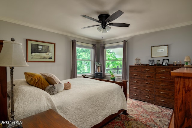 59 Orchard Rd, Dalton, MA 01226 - bedroom featuring ornamental molding and a ceiling fan