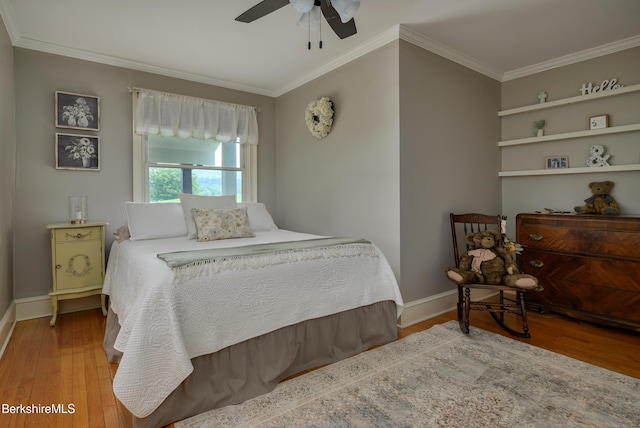 59 Orchard Rd, Dalton, MA 01226 - bedroom with ornamental molding, wood finished floors, and a ceiling fan