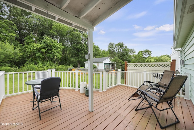 17 Jeffrey Dr, Pittsfield, MA 01201 - deck featuring view of scattered trees