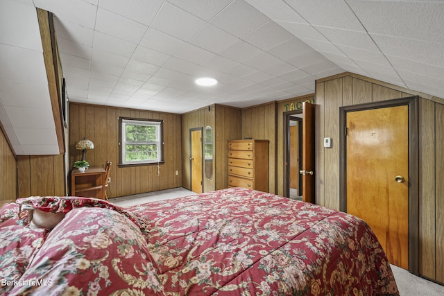 17 Jeffrey Dr, Pittsfield, MA 01201 - bedroom featuring carpet, wood walls, and vaulted ceiling