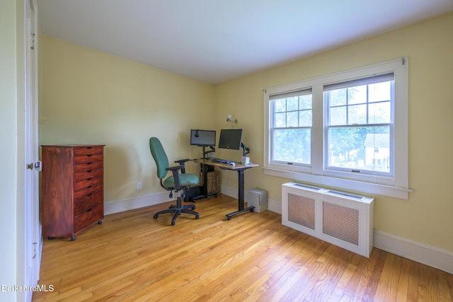16 Revere Pkwy, Pittsfield, MA 01201 - office area with hardwood / wood-style flooring and radiator