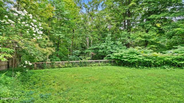 76 New Lenox Rd, Lenox, MA 01240 - view of yard featuring a forest view