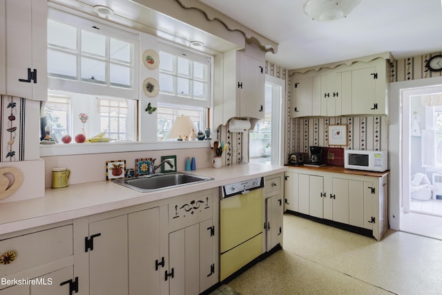 70 Main St, Egremont, MA 01258 - kitchen featuring white appliances, light countertops, and white cabinets