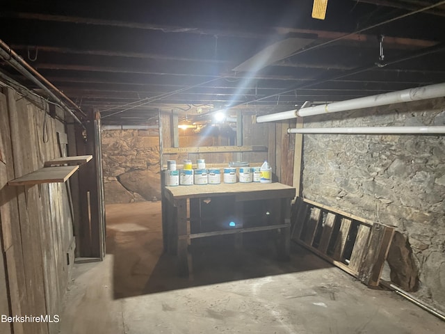 view of basement