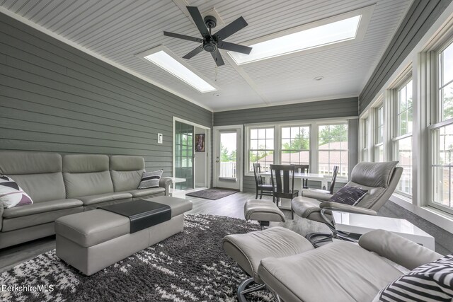 19 Aspen Way, Pittsfield, MA 01201 - sunroom / solarium featuring a skylight, healthy amount of natural light, and wood finished floors