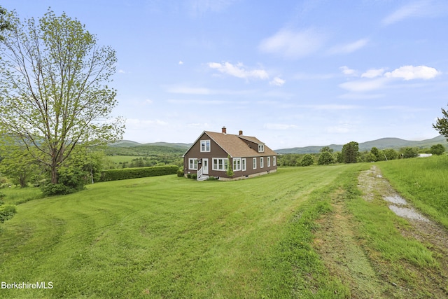 860 Stratton Rd, Williamstown, MA 01267 - view of green lawn featuring a mountain view and a view of rural / pastoral area