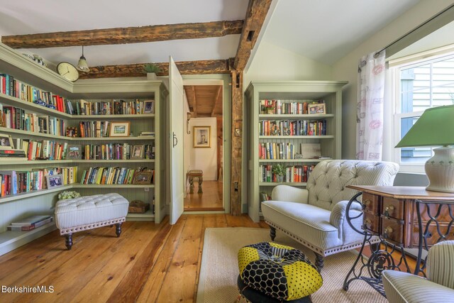 85 E Main St, Stockbridge, MA 01262 - sitting room featuring wood-type flooring and lofted ceiling