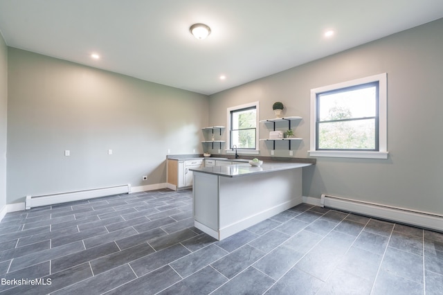 138 Ridge Rd, Worthington, MA 01098 - home office with baseboard heating and recessed lighting