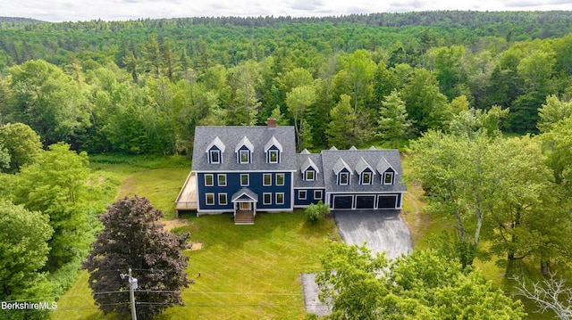 138 Ridge Rd, Worthington, MA 01098 - aerial view of property and surrounding area with a forest