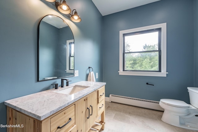 138 Ridge Rd, Worthington, MA 01098 - bathroom with a baseboard radiator and vanity