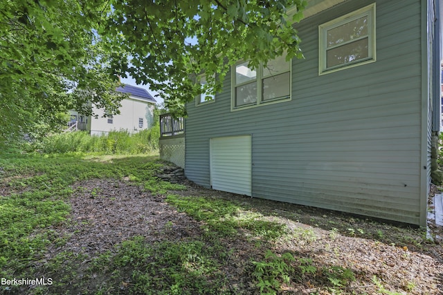 102 Pontoosuc Ave, Pittsfield, MA 01201 - view of side of home featuring a wooden deck