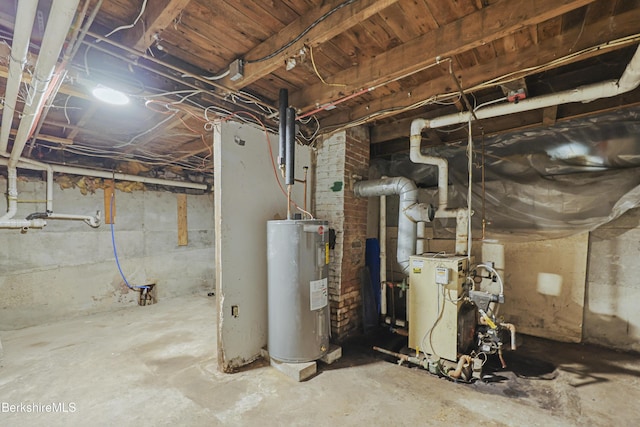 102 Pontoosuc Ave, Pittsfield, MA 01201 - unfinished basement with electric water heater
