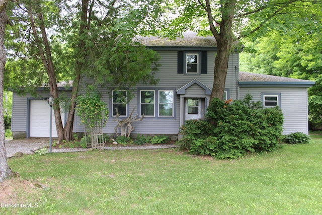 349 New Lenox Rd, Lenox, MA 01240 - colonial home featuring a front yard, driveway, and an attached garage