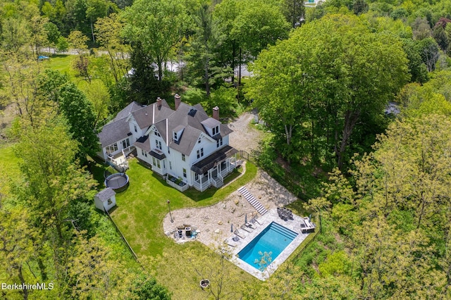 21 Stockbridge Rd, West Stockbridge, MA 01266 - aerial view of property and surrounding area with a pool area