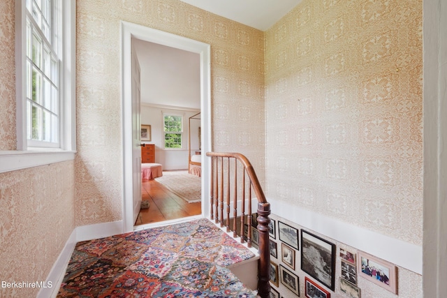 28 Main Rd, Tyringham, MA 01264 - hall with an upstairs landing and wood finished floors