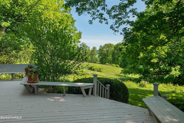 28 Main Rd, Tyringham, MA 01264 - deck featuring a yard