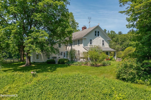 28 Main Rd, Tyringham, MA 01264 - view of property exterior with a chimney