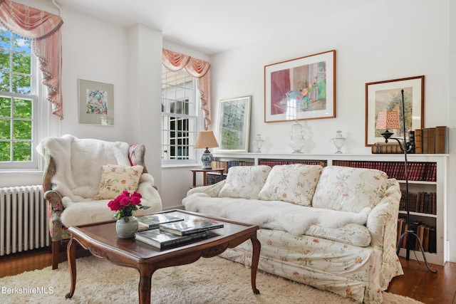 28 Main Rd, Tyringham, MA 01264 - living area with radiator heating unit and wood finished floors