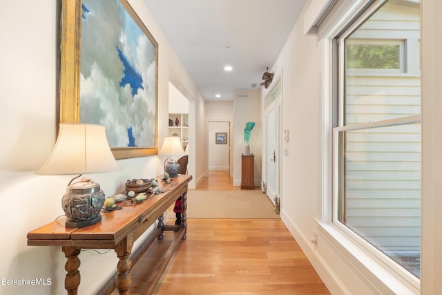 hallway featuring light hardwood / wood-style floors