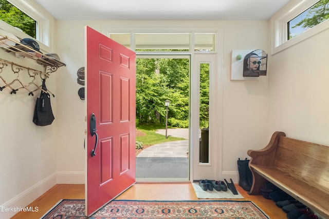 interior space featuring light hardwood / wood-style flooring