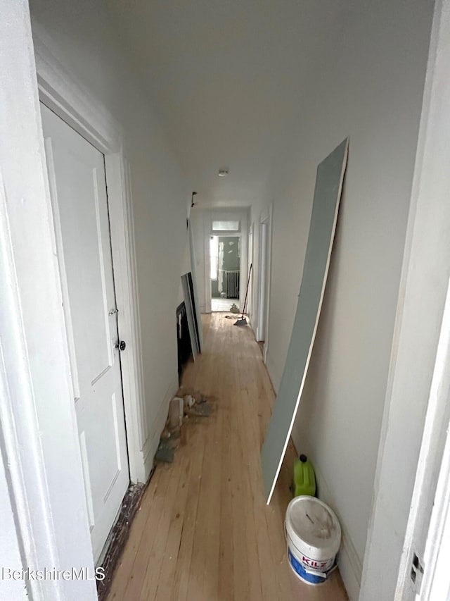 hallway featuring light hardwood / wood-style flooring