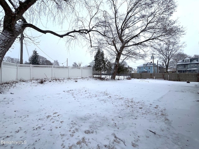 view of snowy yard