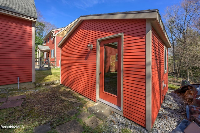 view of outbuilding with an outdoor structure
