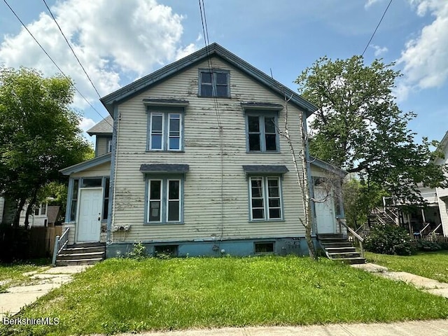 27-29 Daniels Ave, Pittsfield, MA 01201 - view of front of home with entry steps and a front yard