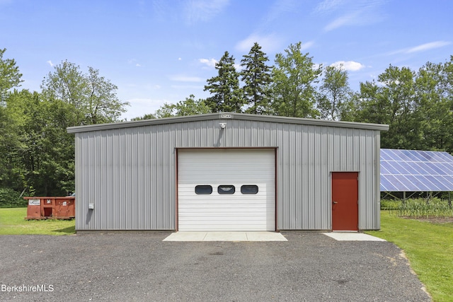 4 Birch Hill Rd, Peru, MA 01235 - detached garage with solar panels